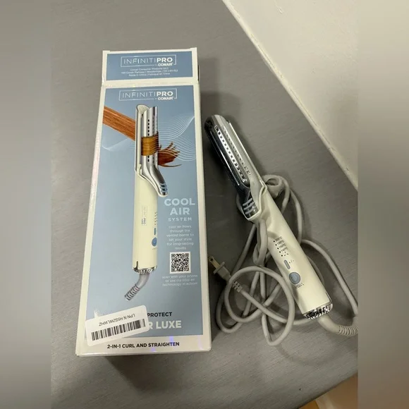 INFINITIPRO BY CONAIR 2-in-1 Cool Air Curling Iron and Flat Iron Luxe OPEN BOX - Picture 3 of 4